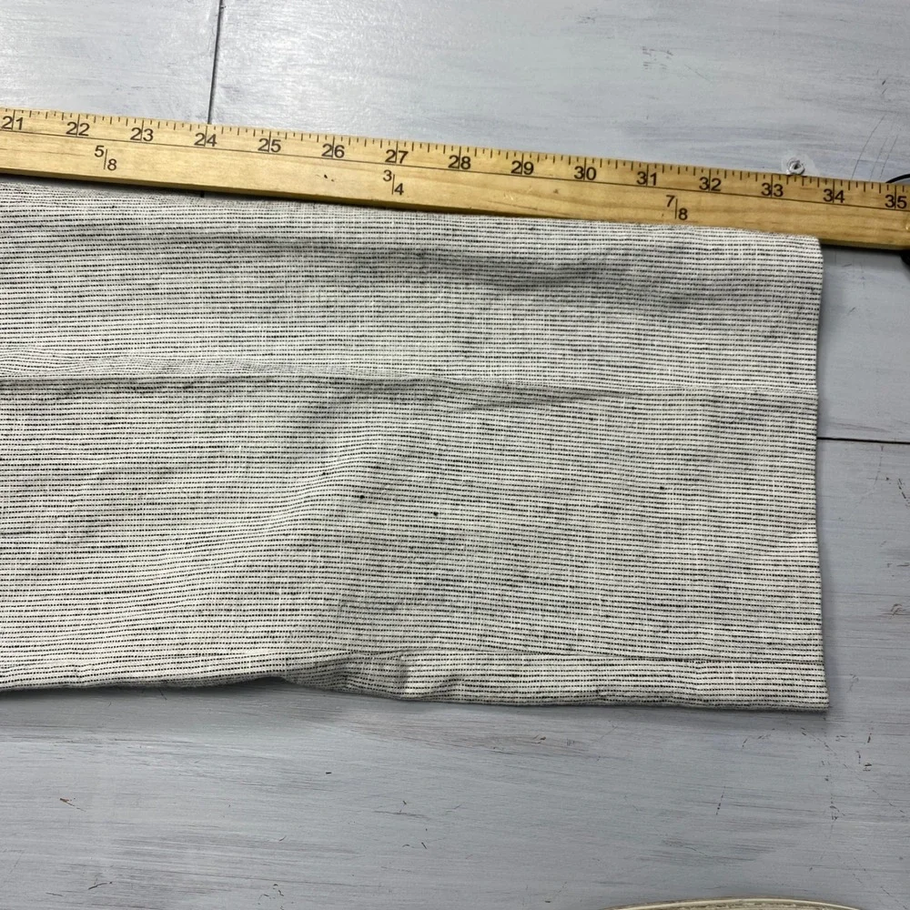 J.Crew Slim Bedford Pants Mens 32x34 White Blue Stripe Linen Blend Dress Casual